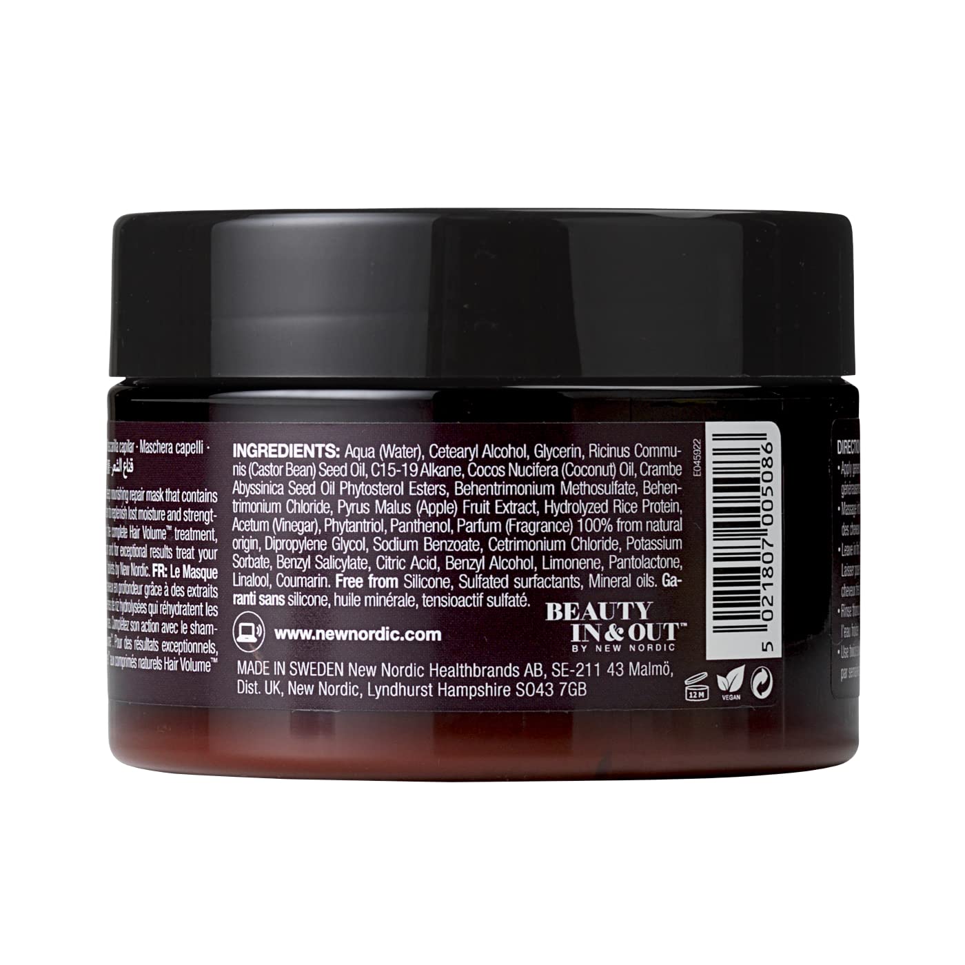 NEW NORDIC Hair Volume Repair Mask for Dry Damaged Hair & Natural Growth, Rebuild Moisture Balance, Volumize & Strengthen, 10 oz - dailyvitalstore