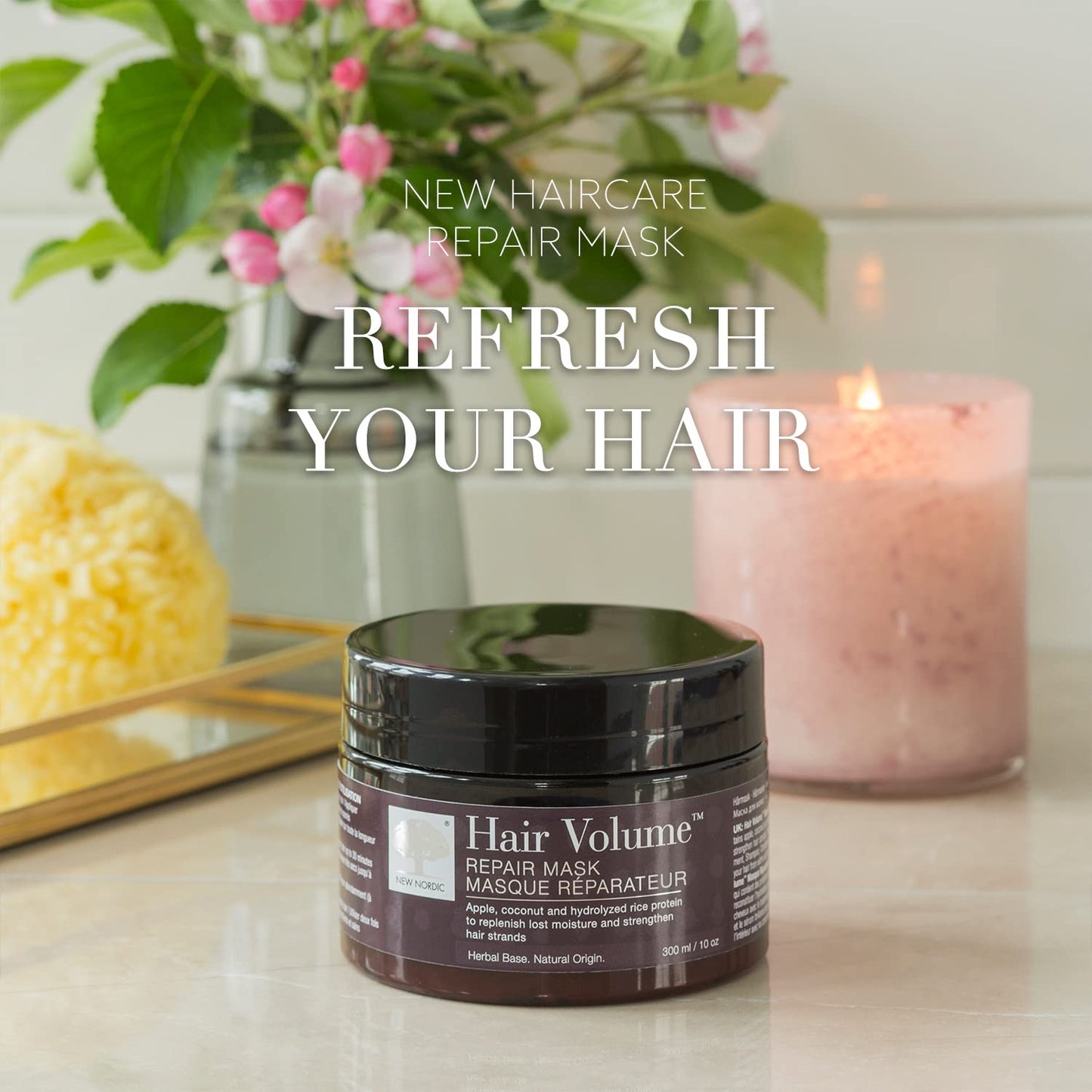 NEW NORDIC Hair Volume Repair Mask for Dry Damaged Hair & Natural Growth, Rebuild Moisture Balance, Volumize & Strengthen, 10 oz - dailyvitalstore