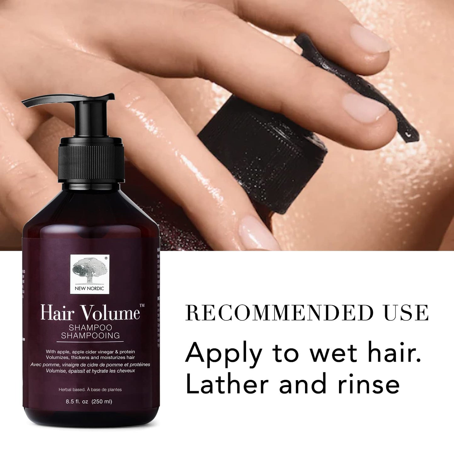 New Nordic Hair Volume Shampoo 250ml - Herbal Volumising Shampoo For Dry Damaged Hair - Suitable for Men and Women - dailyvitalstore