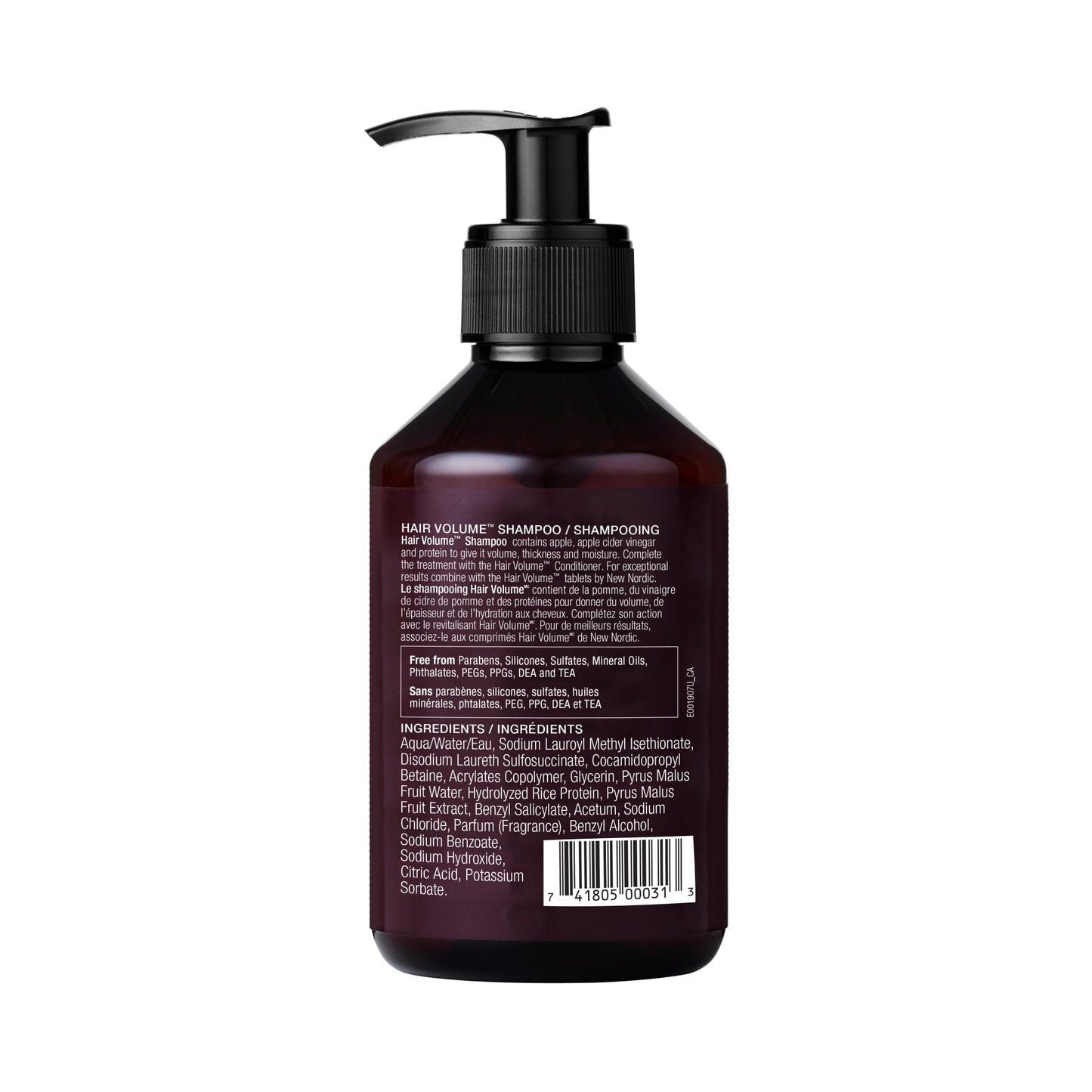 New Nordic Hair Volume Shampoo 250ml - Herbal Volumising Shampoo For Dry Damaged Hair - Suitable for Men and Women - dailyvitalstore
