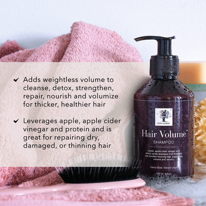 New Nordic Hair Volume Shampoo 250ml - Herbal Volumising Shampoo For Dry Damaged Hair - Suitable for Men and Women - dailyvitalstore