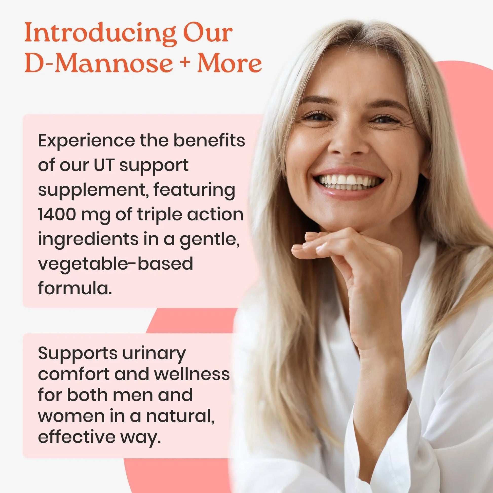NewLife Naturals D-Mannose Capsules | w/Cranberry and Hibiscus Extracts | Natural Urinary Tract Health Supplement | 1400mg Pure Veggie Powder | 60 Veggie Capsules - dailyvitalstore
