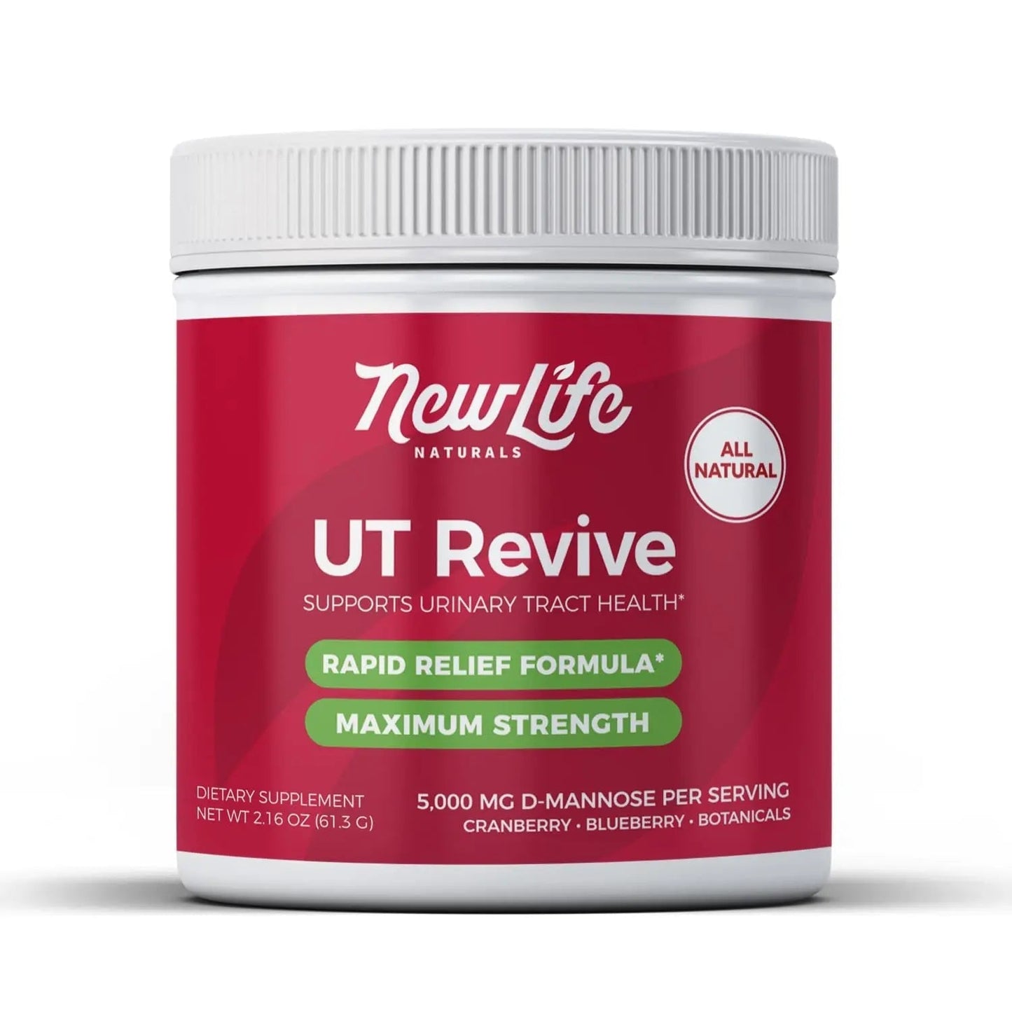NewLife Naturals UT Revive with D Mannose Powder – UT Support for Urgency, Natural Urinary Tract Health for Women - with Cranberry, Blueberry & Botanicals – Short Term Potent Formula - 10 Servings - dailyvitalstore