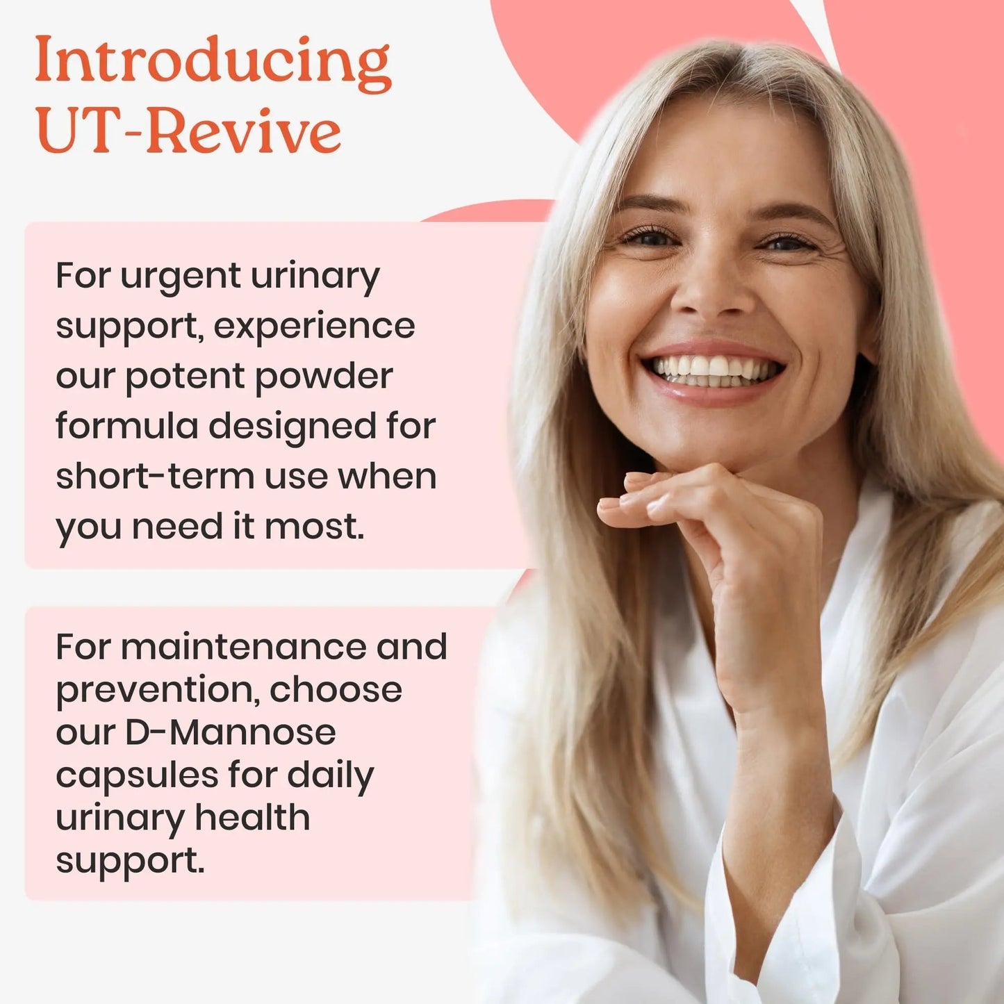NewLife Naturals UT Revive with D Mannose Powder – UT Support for Urgency, Natural Urinary Tract Health for Women - with Cranberry, Blueberry & Botanicals – Short Term Potent Formula - 10 Servings - dailyvitalstore