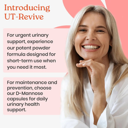 NewLife Naturals UT Revive with D Mannose Powder – UT Support for Urgency, Natural Urinary Tract Health for Women - with Cranberry, Blueberry & Botanicals – Short Term Potent Formula - 10 Servings - dailyvitalstore