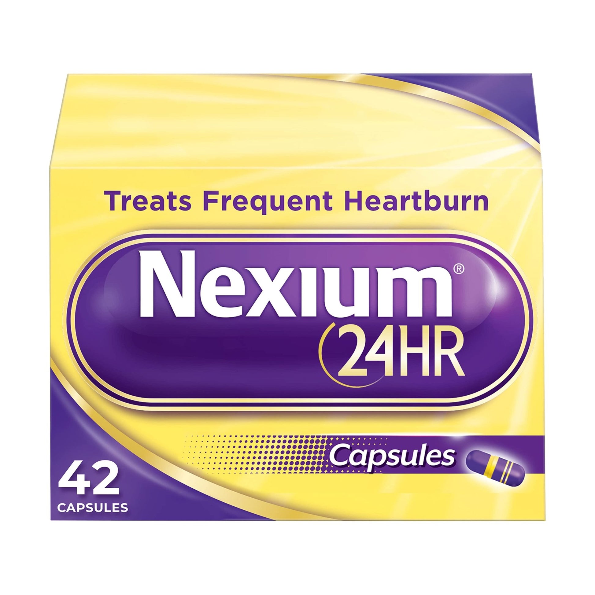 Nexium 24HR Acid Reducer Heartburn Relief Capsules for All-Day and All-Night Protection from Frequent Heartburn, Heartburn Medicine with Esomeprazole Magnesium - 42 Count - dailyvitalstore