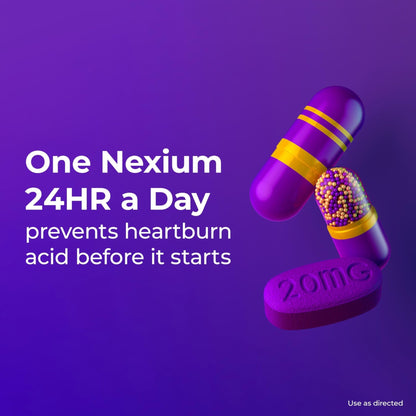Nexium 24HR ClearMinis Acid Reducer Heartburn Relief Delayed Release Capsules for All-Day and All-Night Protection from Frequent Heartburn, Heartburn Medicine with Esomeprazole Magnesium - 42 Count - dailyvitalstore