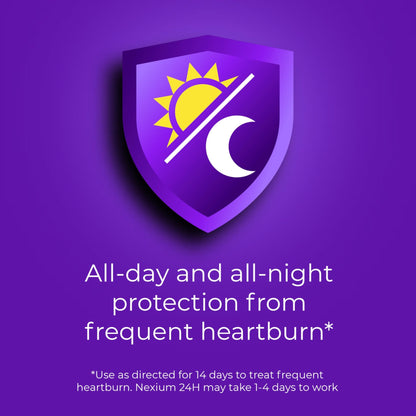 Nexium 24HR ClearMinis Acid Reducer Heartburn Relief Delayed Release Capsules for All-Day and All-Night Protection from Frequent Heartburn, Heartburn Medicine with Esomeprazole Magnesium - 42 Count - dailyvitalstore