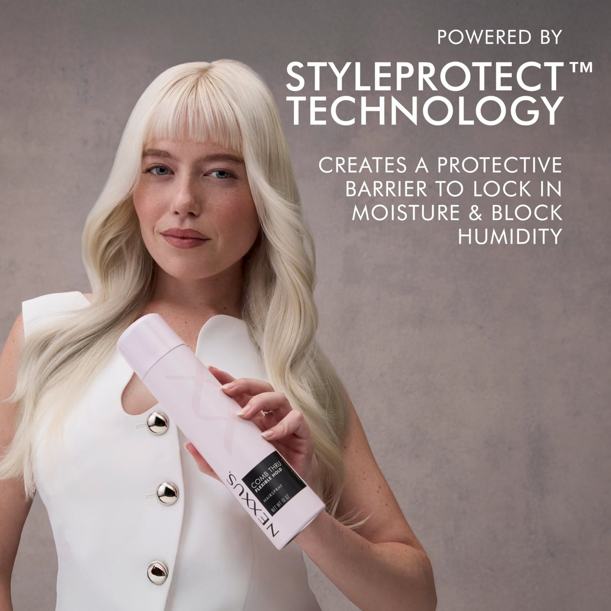 Nexxus Styling Spray Comb Thru Finish Flexible Hold Hairspray Powered by STYLEPROTECT Technology 10 oz - dailyvitalstore