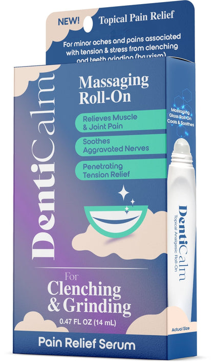 nfuse DentiCalm Soothing Pain Relief for Teeth Grinding and Jaw Clenching (Bruxism), for Jaw, Head and Neck Pain, Stiffness and Tension, Nightguard Discomfort Relief, 0.47 OZ - dailyvitalstore
