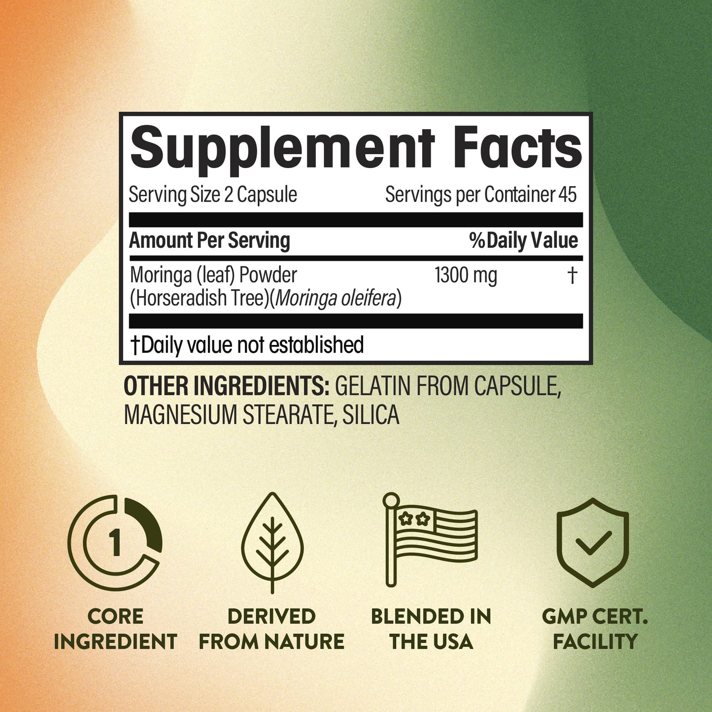 NGL Moringa Capsules 1300mg | Pure Raw Moringa Oleifera Superfood Dietary Supplement | 90 Capsules - dailyvitalstore