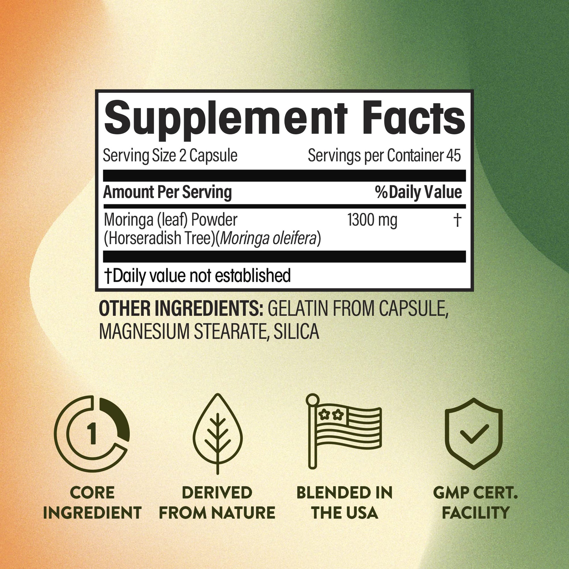 NGL Moringa Capsules 1300mg | Pure Raw Moringa Oleifera Superfood Dietary Supplement | 90 Capsules - dailyvitalstore