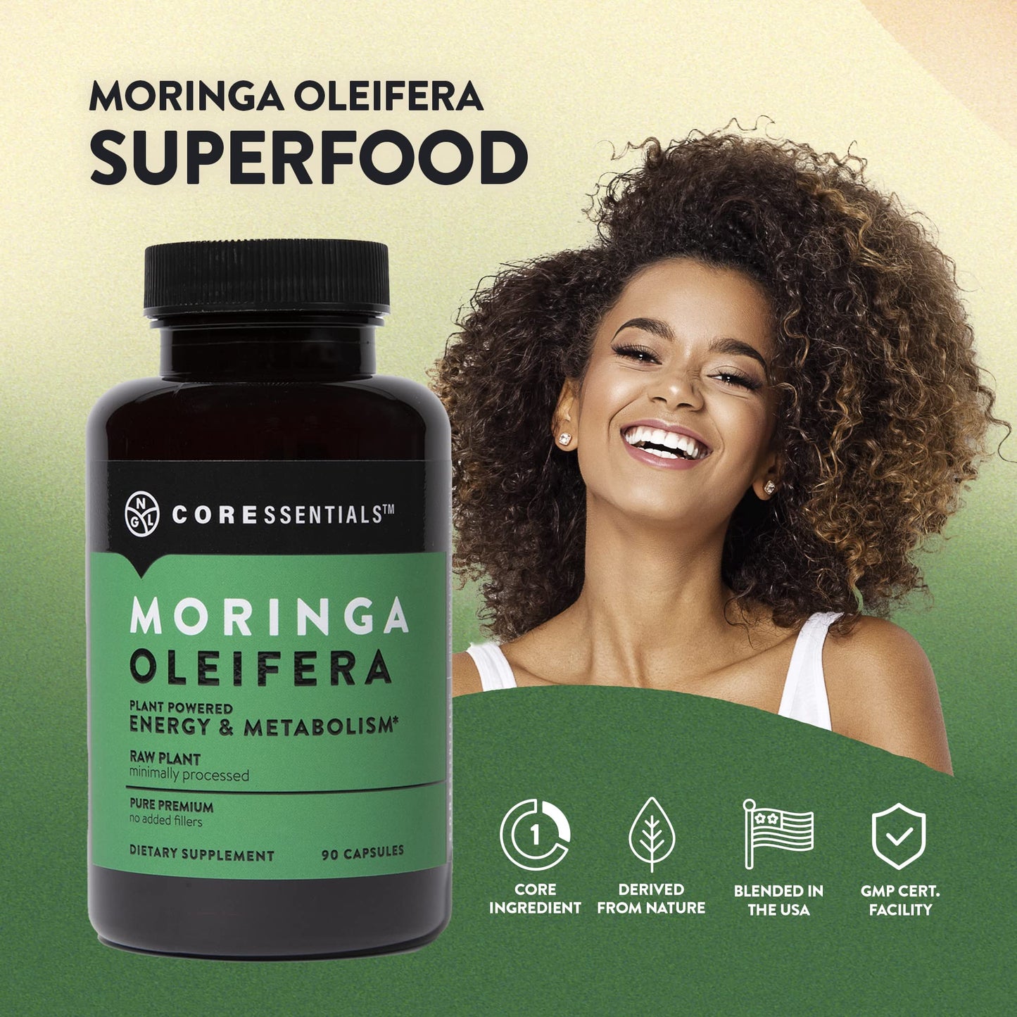 NGL Moringa Capsules 1300mg | Pure Raw Moringa Oleifera Superfood Dietary Supplement | 90 Capsules - dailyvitalstore
