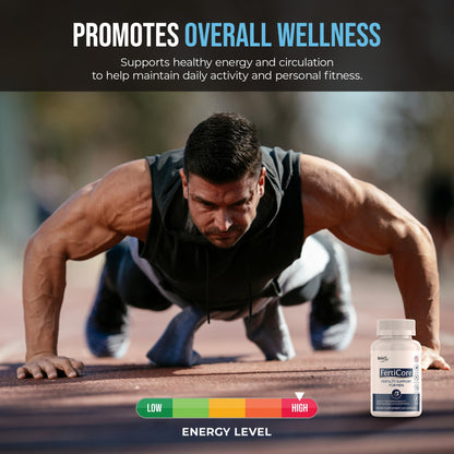 NHHS FertiCore – Men’s Fertility & Reproductive Wellness Supplement – Supports Sperm Health, Motility & Vitality – with Vitamins, Minerals, Amino Acids & Antioxidants – Made in USA, 60 Capsules - dailyvitalstore