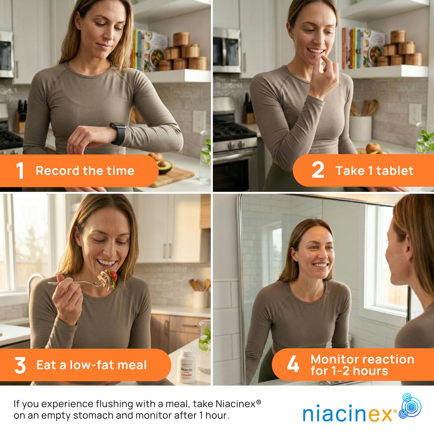 Niacinex Niacin 500mg Extended Time Release, 200 Tablets, Minimal to No-Flush, Vitamin B3 Supplement - Cholesterol Balance - dailyvitalstore