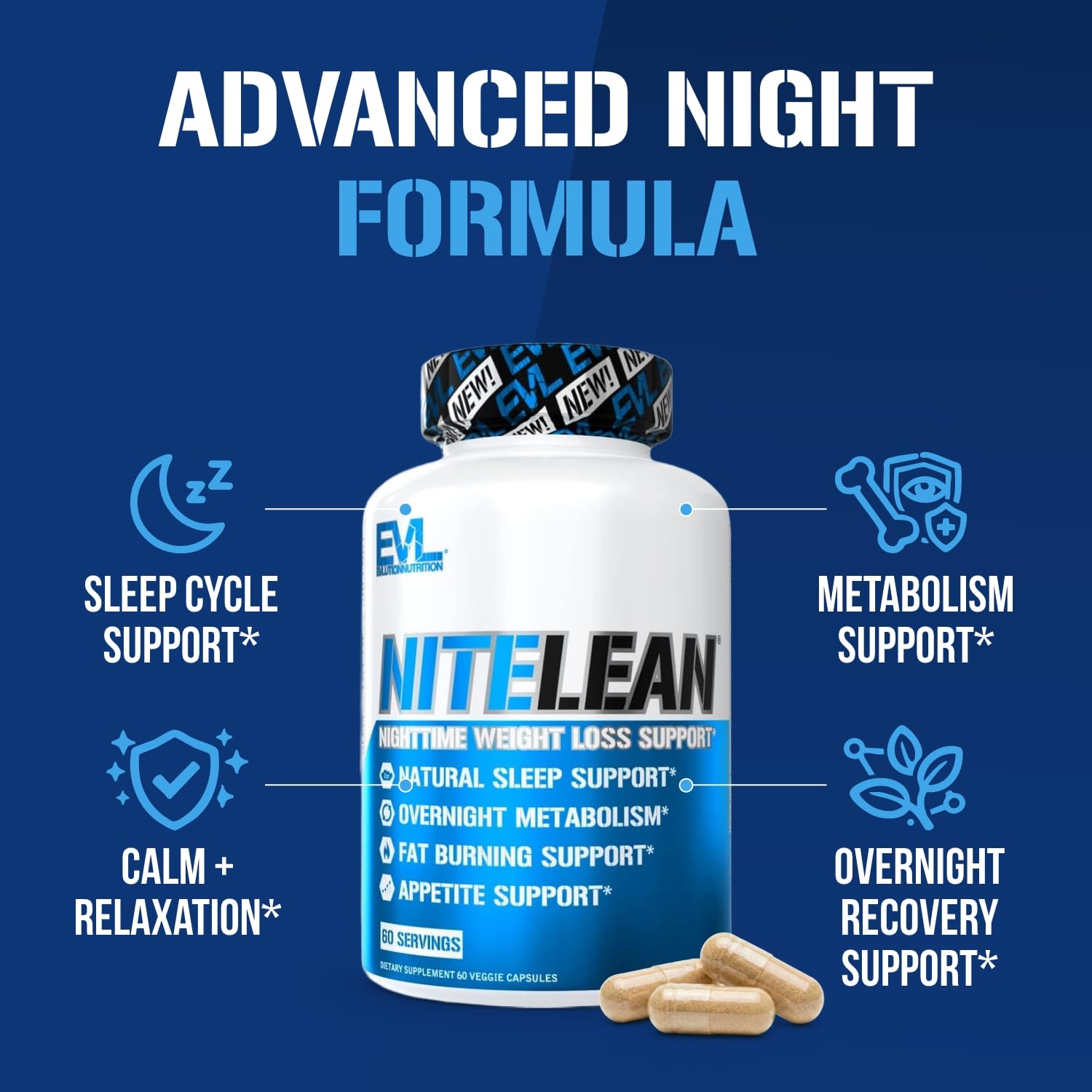 Night Time Fat Burner for Weight Loss Support - Belly Fat Burner for Men & Women with Green Tea and White Kidney Bean Extract - Nighttime Metabolism Booster & Sleep Optimizer to Help Stubborn Fat Loss - dailyvitalstore
