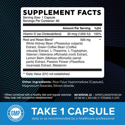 Night Time Fat Burner for Weight Loss Support & Sleep Aid | Appetite Suppressant, Carb Blocker, Nighttime Metabolism Booster for Stomach Fat Burner - dailyvitalstore