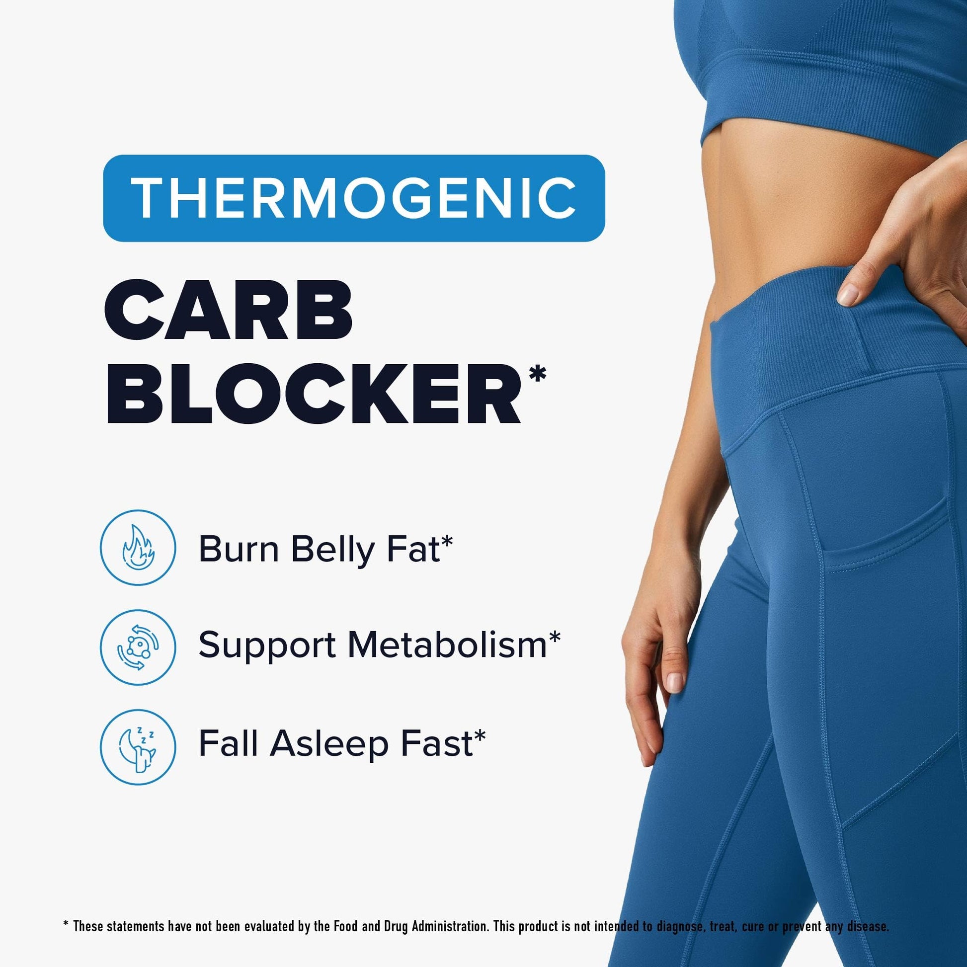 Night Time Fat Burner for Weight Loss Support & Sleep Aid | Appetite Suppressant, Carb Blocker, Nighttime Metabolism Booster for Stomach Fat Burner - dailyvitalstore