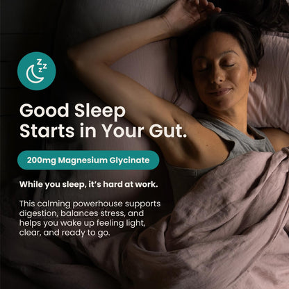 Nighttime Prebiotic Fiber Powder with Digestive Enzymes & Magnesium Glycinate for Sleep, On-The-Go Travel 7 Pack | Gut Health Supplement for Women & Men - Bloating Relief Soluble and Insoluble Fiber - dailyvitalstore