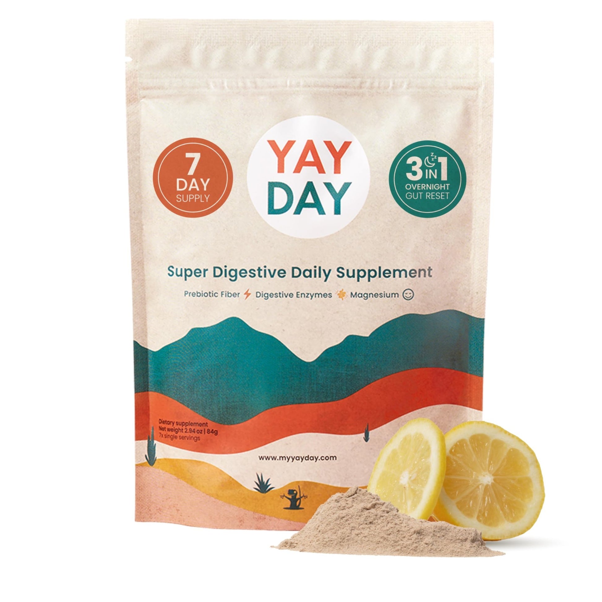 Nighttime Prebiotic Fiber Powder with Digestive Enzymes & Magnesium Glycinate for Sleep, On-The-Go Travel 7 Pack | Gut Health Supplement for Women & Men - Bloating Relief Soluble and Insoluble Fiber - dailyvitalstore