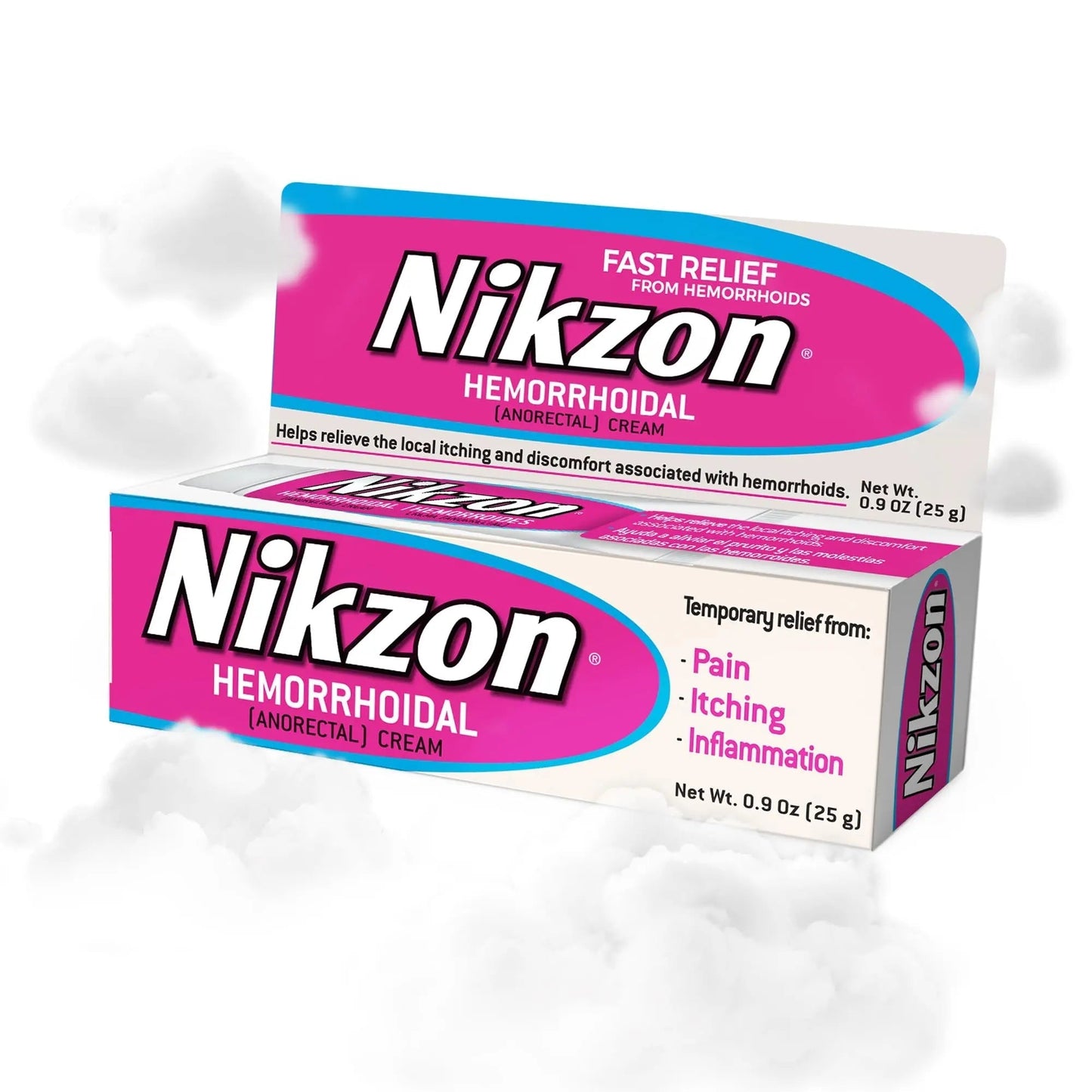 Nikzon Hemorrhoid Cream | Double Effect for Pain & Swelling, Numbs Irritated Anorectal Area, Soothing & Fast-Acting Formula, Dual-Action Hemorrhoid Treatment, 0.9 Oz, 1-Pack - dailyvitalstore