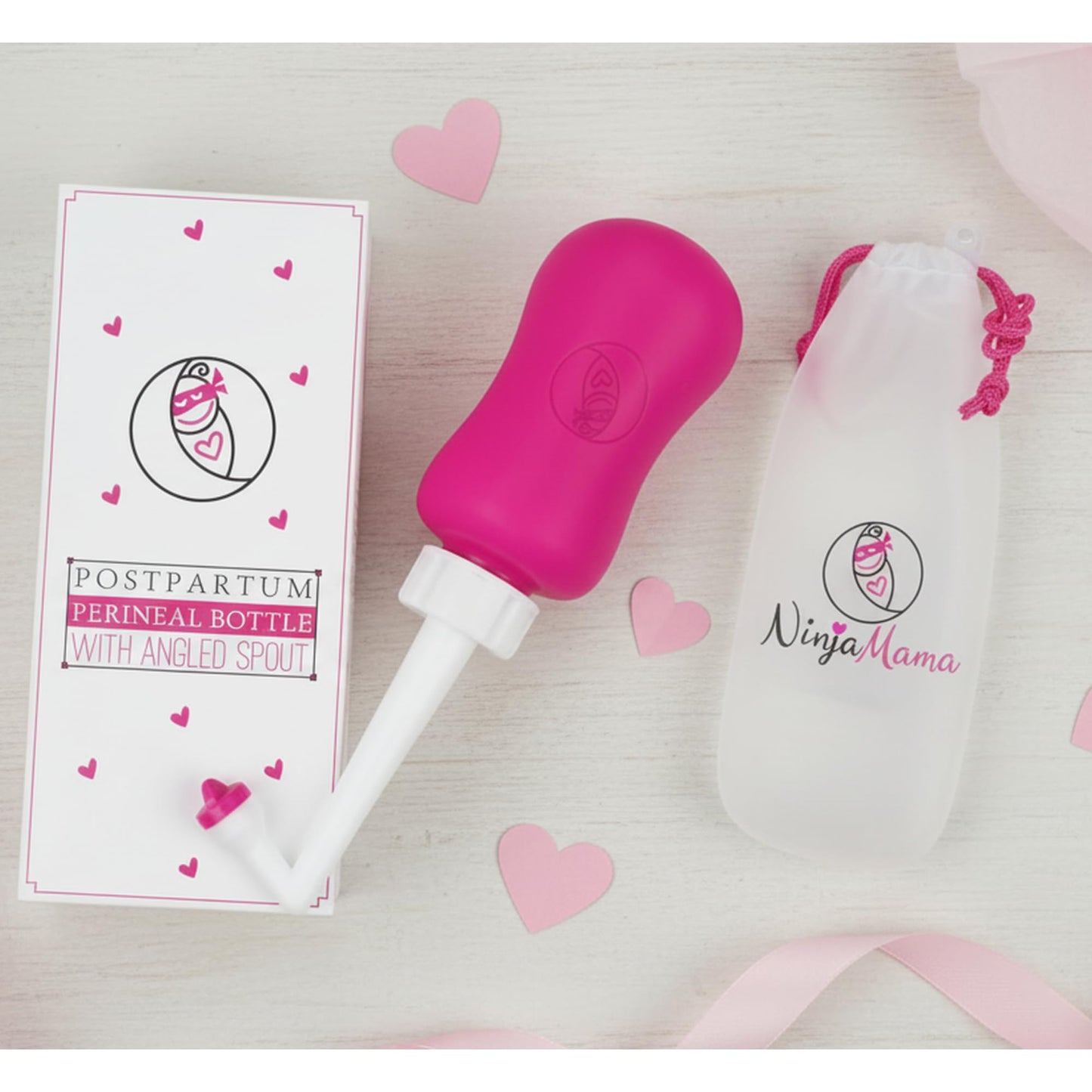 Ninja Mama Peri Bottle for Postpartum Care Post Partum Essentials for Pain Relief, Tears & Hemorrhoids After Birth Portable Perineal Bottle with Angled Spout Labor & Delivery Hospital Bag. (355ml) - dailyvitalstore