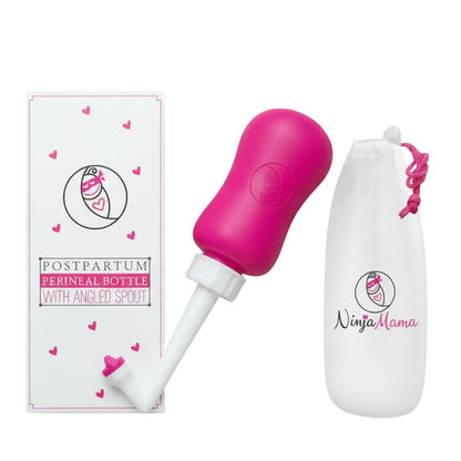 Ninja Mama Peri Bottle for Postpartum Care Post Partum Essentials for Pain Relief, Tears & Hemorrhoids After Birth Portable Perineal Bottle with Angled Spout Labor & Delivery Hospital Bag. (355ml) - dailyvitalstore
