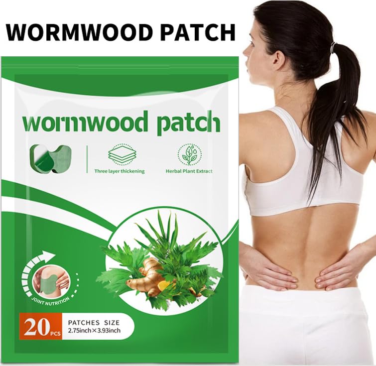 NiTa HyHy Wormwood Knee Pain Patches,Herbal Knee Patches for Pain Relief Extra Strength,Sciatica Pain Relief,for Knee, Back, Neck, Shoulder,20 Count - dailyvitalstore