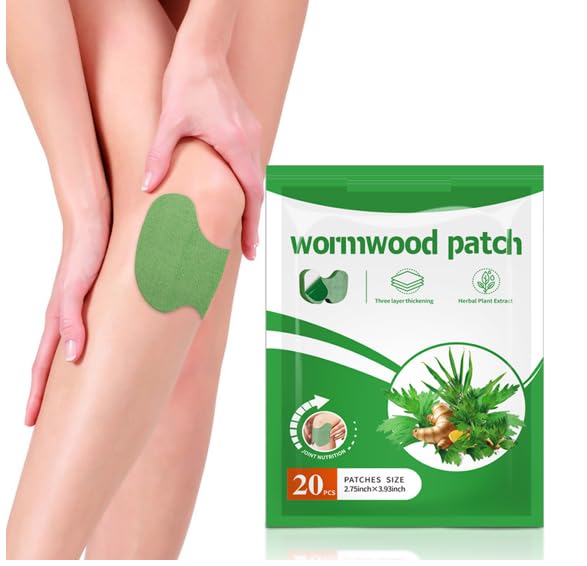 NiTa HyHy Wormwood Knee Pain Patches,Herbal Knee Patches for Pain Relief Extra Strength,Sciatica Pain Relief,for Knee, Back, Neck, Shoulder,20 Count - dailyvitalstore