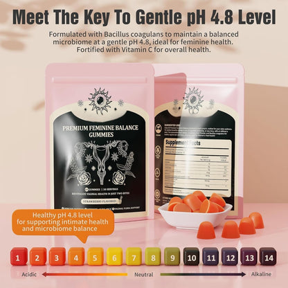 NIUSISE Feminine Balance Gummies, Premium Balance Supplement for Women PH Health, Immune Support, Vegan, Gluten-Free - Hawaiian Pineapple - 120 Gummies - 60 Servings 2 Pack. - dailyvitalstore