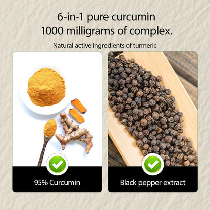 NIVELLE Turmeric Curcumin | Pure Turmeric Curcumin Supplement 1000mg | 95% Curcuminoids with Bee Propolis, Ginger, MCT Oil, Fat Soluble Vitamin C, & Black Pepper | 120 Capsules (1) - dailyvitalstore