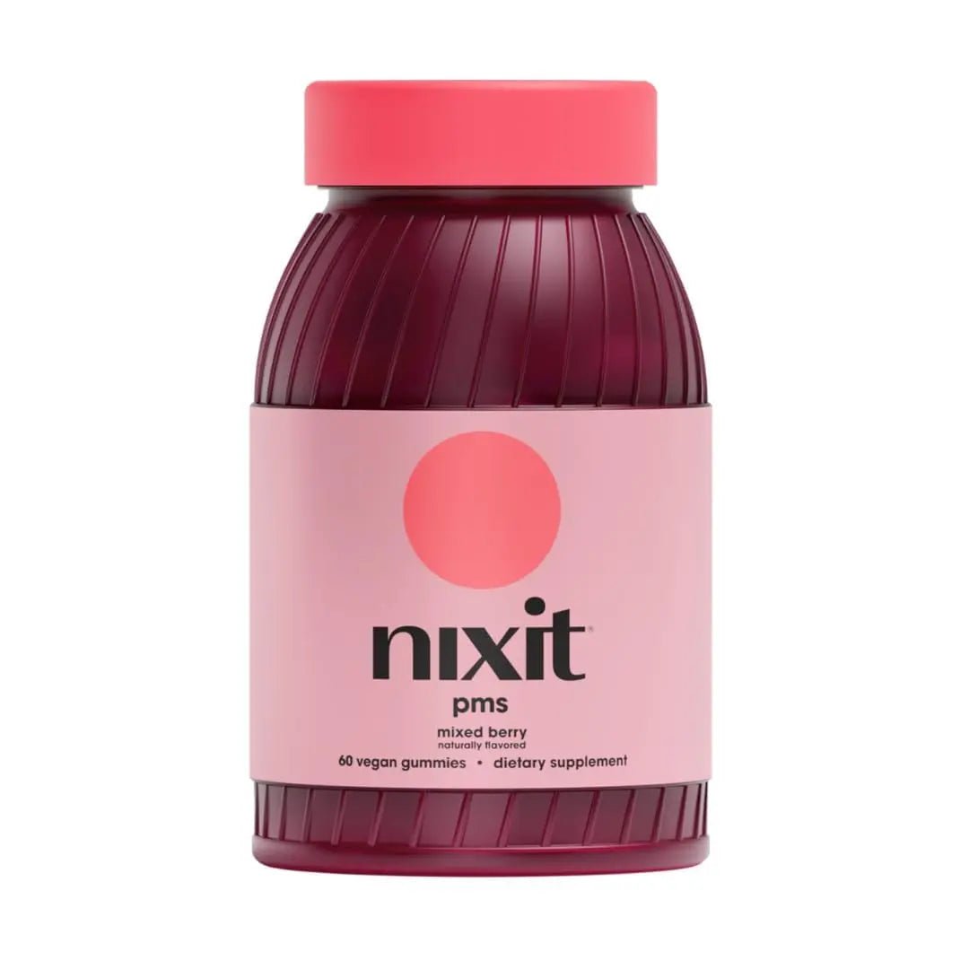 nixit PMS Support Gummies | Chasteberry & Ashwagandha | Vegan | Mixed Berry Naturally Flavoured Supplement | May Help with Relief from Bloating, Cramps, Breast Pain & Mood Swings (60 Gummies) - dailyvitalstore