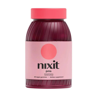 nixit PMS Support Gummies | Chasteberry & Ashwagandha | Vegan | Mixed Berry Naturally Flavoured Supplement | May Help with Relief from Bloating, Cramps, Breast Pain & Mood Swings (60 Gummies) - dailyvitalstore