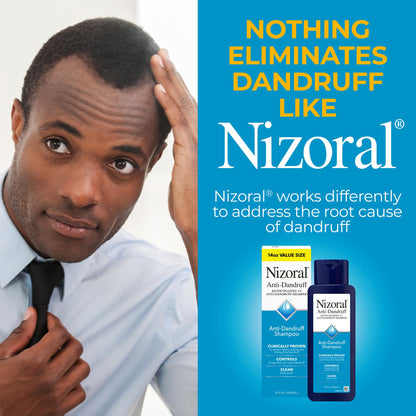 Nizoral Anti-Dandruff Shampoo with 1% Ketoconazole, 14 Fl Oz, Fresh Scent, Anti Fungal Shampoo - dailyvitalstore