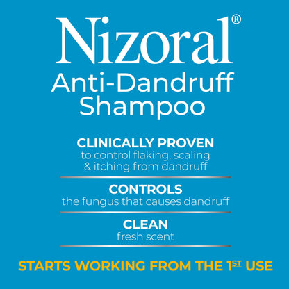 Nizoral Anti-Dandruff Shampoo with 1% Ketoconazole, 14 Fl Oz, Fresh Scent, Anti Fungal Shampoo - dailyvitalstore