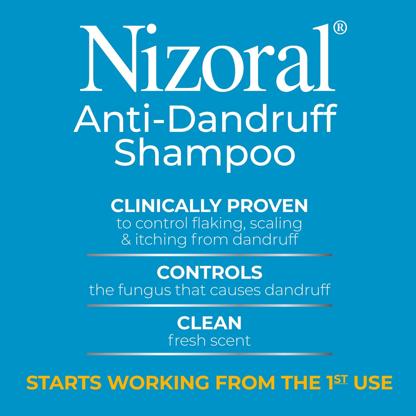 Nizoral Anti-Dandruff Shampoo with 1% Ketoconazole, Fresh Scent, 7 Fl Oz - dailyvitalstore