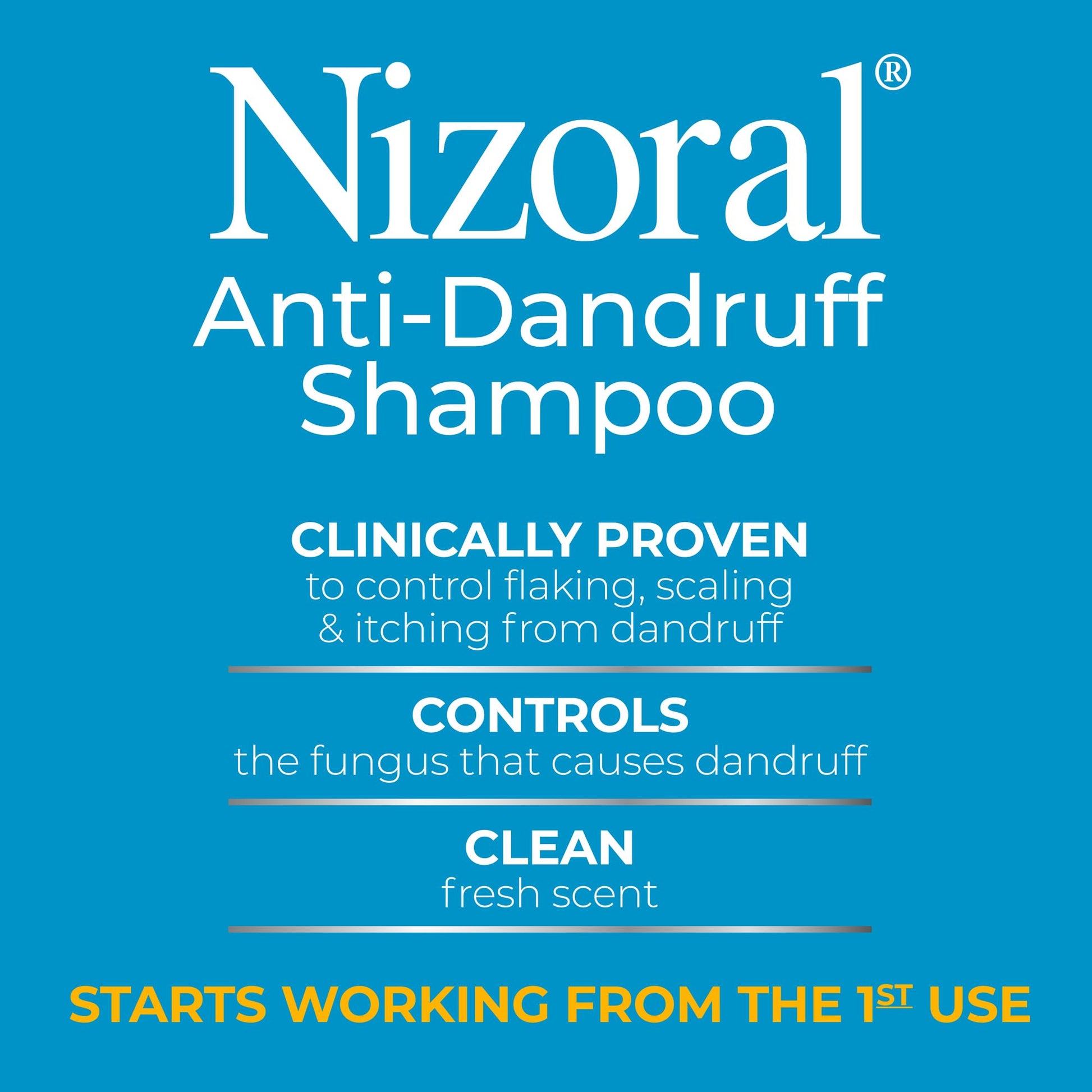 Nizoral Anti-Dandruff Shampoo with 1% Ketoconazole, Fresh Scent, 7 Fl Oz - dailyvitalstore