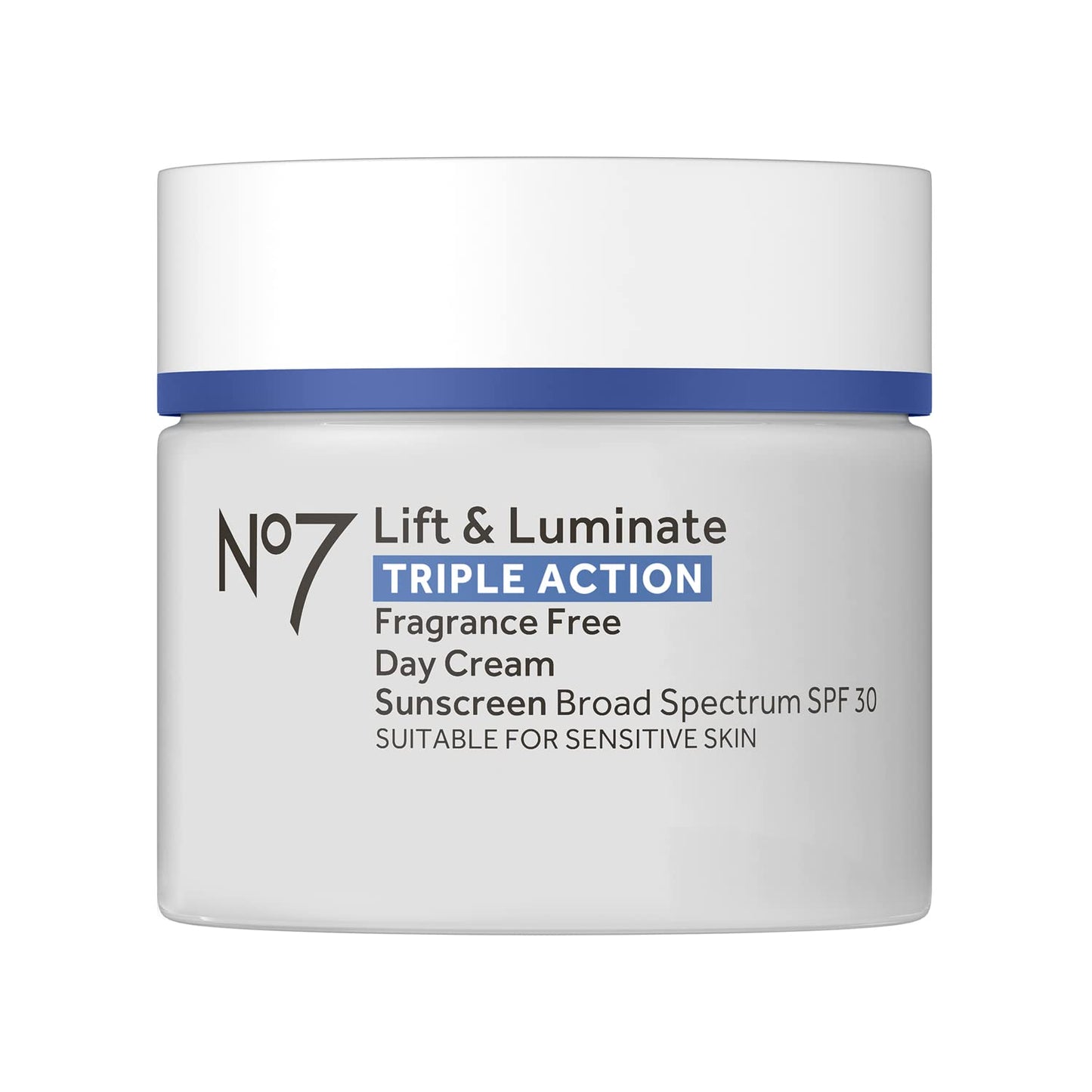 No7 Lift & Luminate Triple Action Face Cream - Fragrance Free Face Moisturizer with SPF 30 - Formulated with Anti Aging Collagen - dailyvitalstore