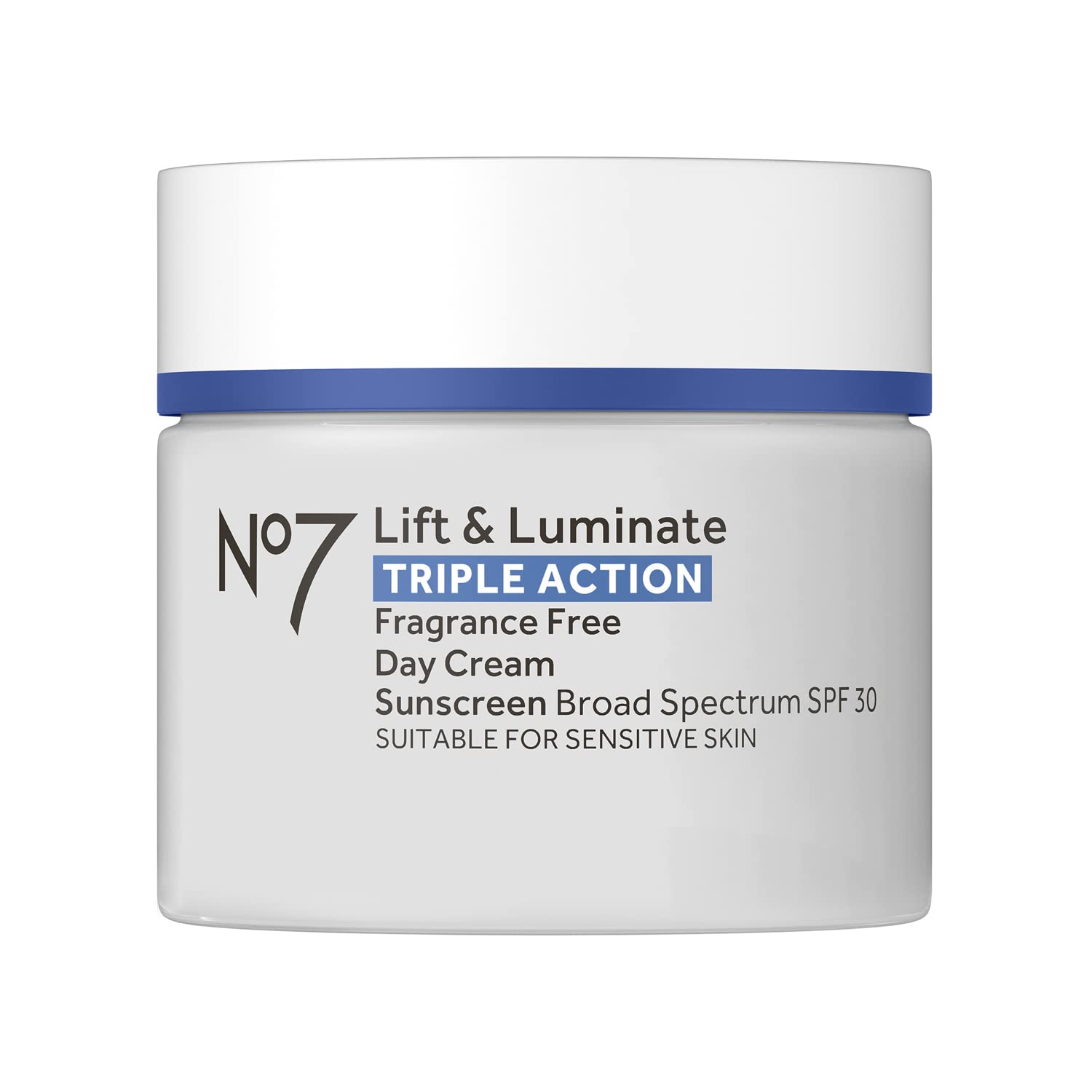 No7 Lift & Luminate Triple Action Face Cream - Fragrance Free Face Moisturizer with SPF 30 - Formulated with Anti Aging Collagen - dailyvitalstore