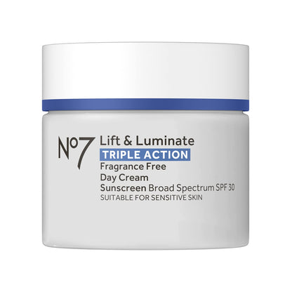 No7 Lift & Luminate Triple Action Face Cream - Fragrance Free Face Moisturizer with SPF 30 - Formulated with Anti Aging Collagen - dailyvitalstore