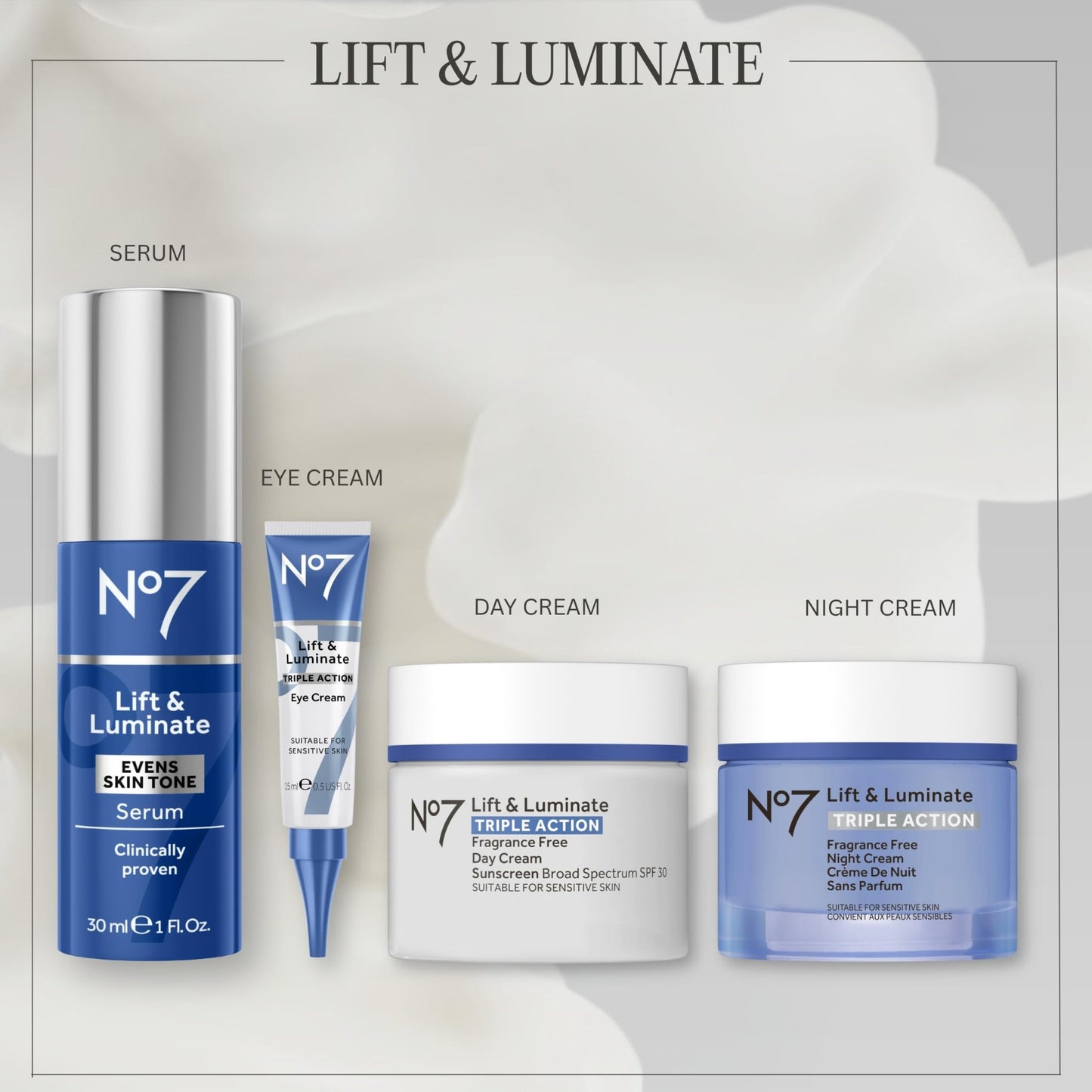 No7 Lift & Luminate Triple Action Face Cream - Fragrance Free Face Moisturizer with SPF 30 - Formulated with Anti Aging Collagen - dailyvitalstore