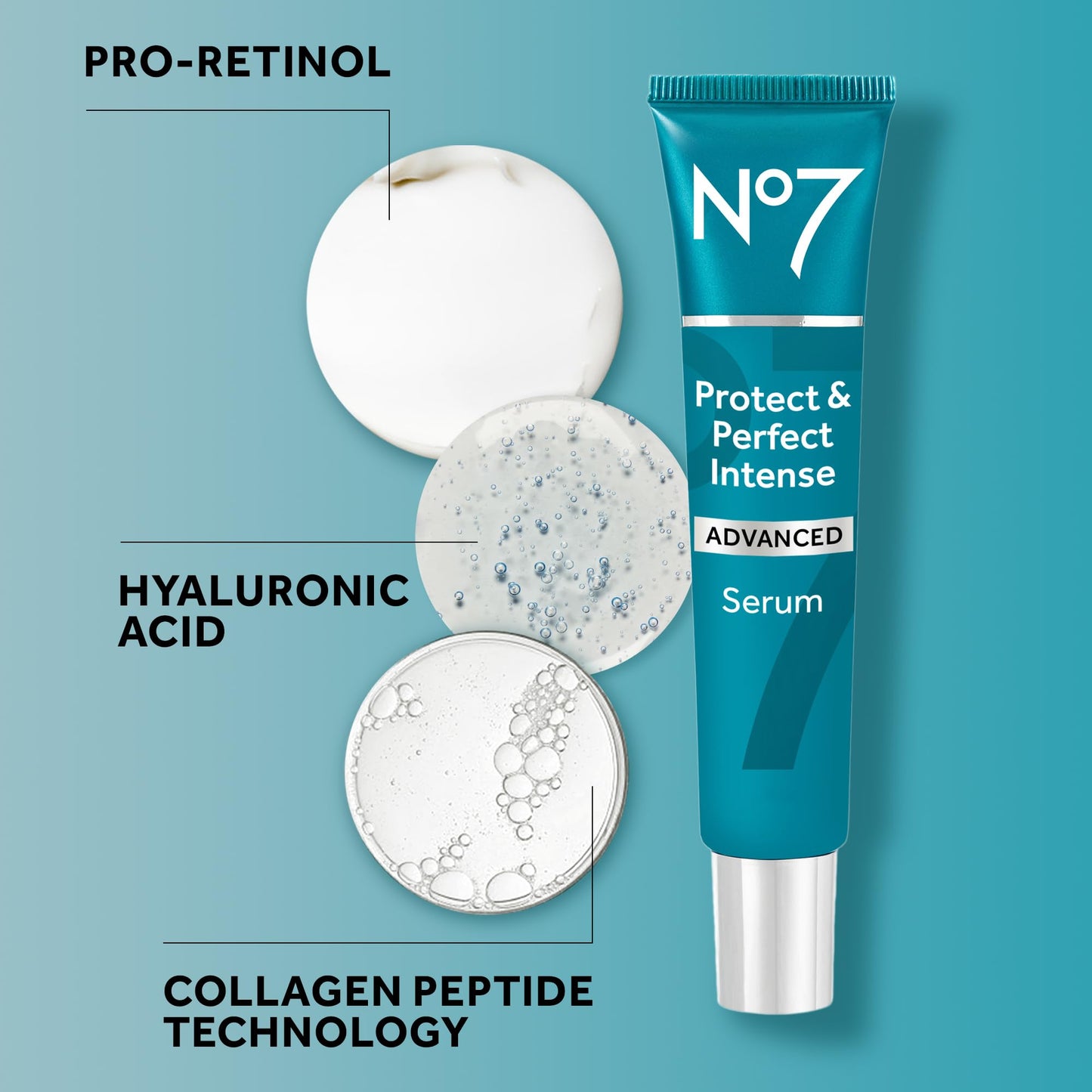 No7 Protect & Perfect Intense Advanced Serum - Anti-Aging Face Serum that Visibly Smoothes & Firms Fine Lines and Wrinkles - Formulated with Hyaluronic Acid - dailyvitalstore