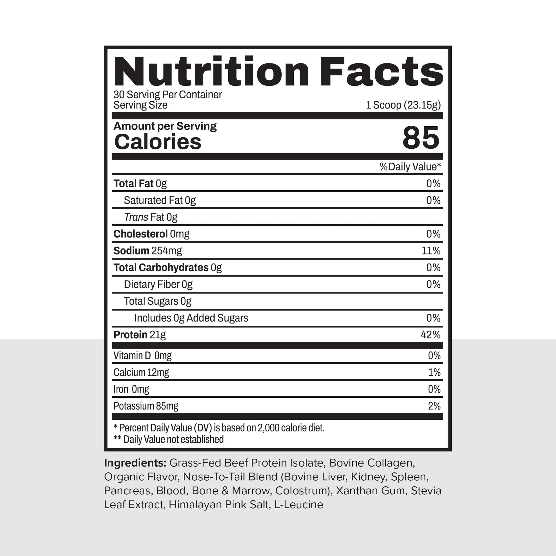 Noble Grass Fed Beef Protein Powder | Beef Protein w/Collagen, Colostrum, Organ Blend | Carnivore, Keto Friendly | Whey, Gluten Free | Muscle, Gut Health, Skin, Joint Support | 30 Servings, Vanilla - dailyvitalstore