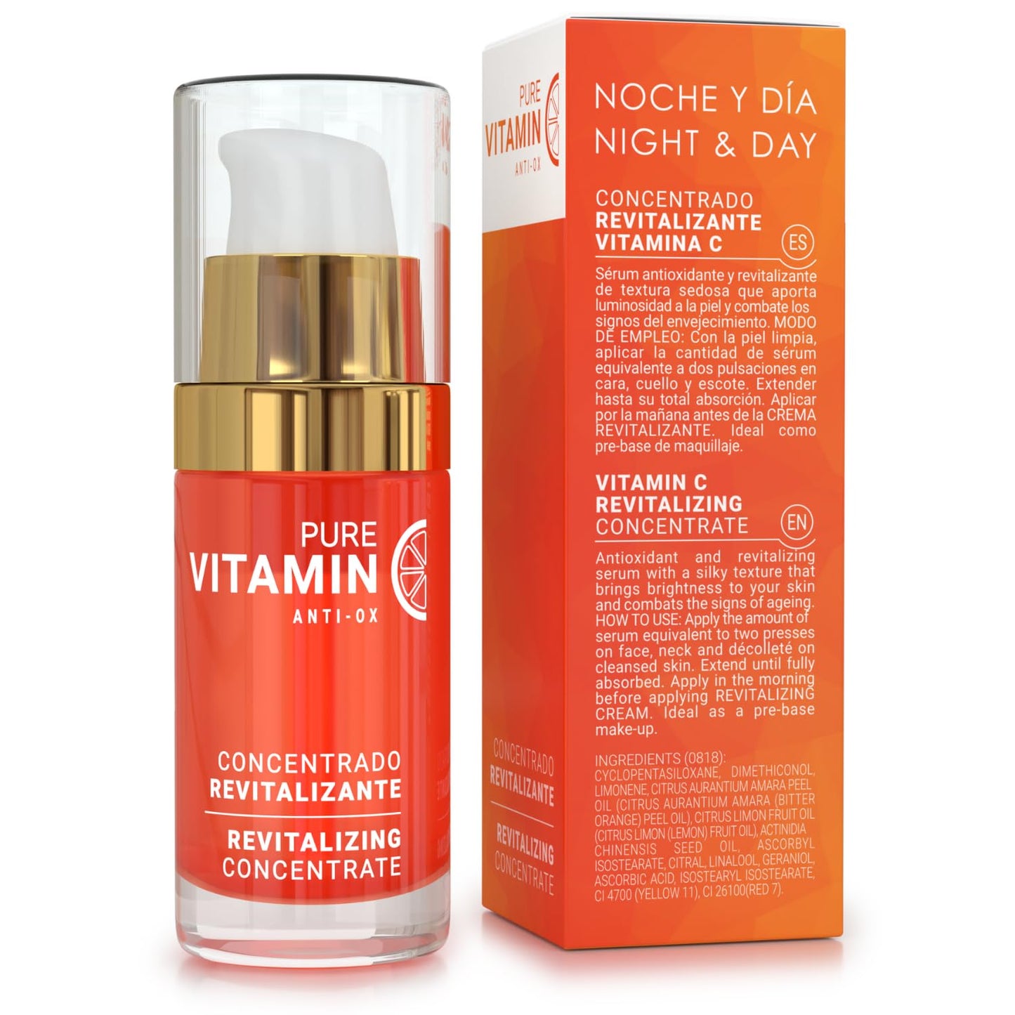Noche Y Dia Vitamin C Serum for Mature Skin - Made in Spain - Anti Aging Formula Hydrates, Moisturizes, Firms - Targets Sun Spots - dailyvitalstore