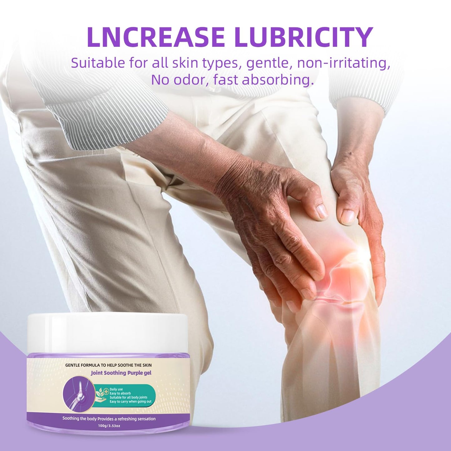 Nodfens Joint Pain Gel, Purple Relief Soothing Massage Cream for Knees, Neck, Feet, Hand Whole Body - dailyvitalstore