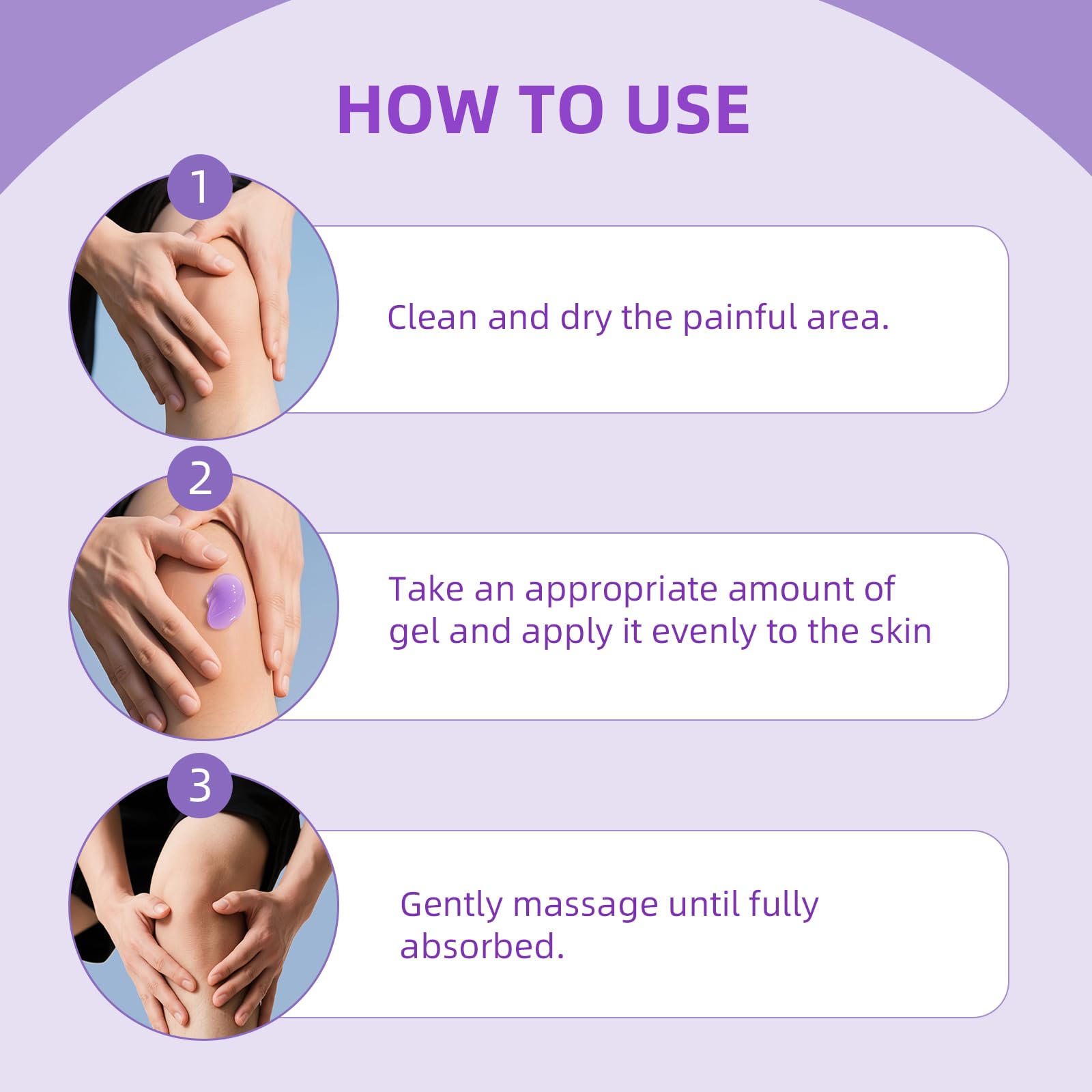 Nodfens Joint Pain Gel, Purple Relief Soothing Massage Cream for Knees, Neck, Feet, Hand Whole Body - dailyvitalstore