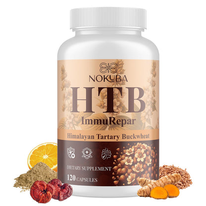 Nokuba Polyphenols Supplement for Immune Support | Himalayan Tartary Buckwheat Sourced | Polyphenol Superfood with Quercetin, Curcumin | Immune Booster, Antioxidant, Anti-inflammatory - 120 Capsules - dailyvitalstore