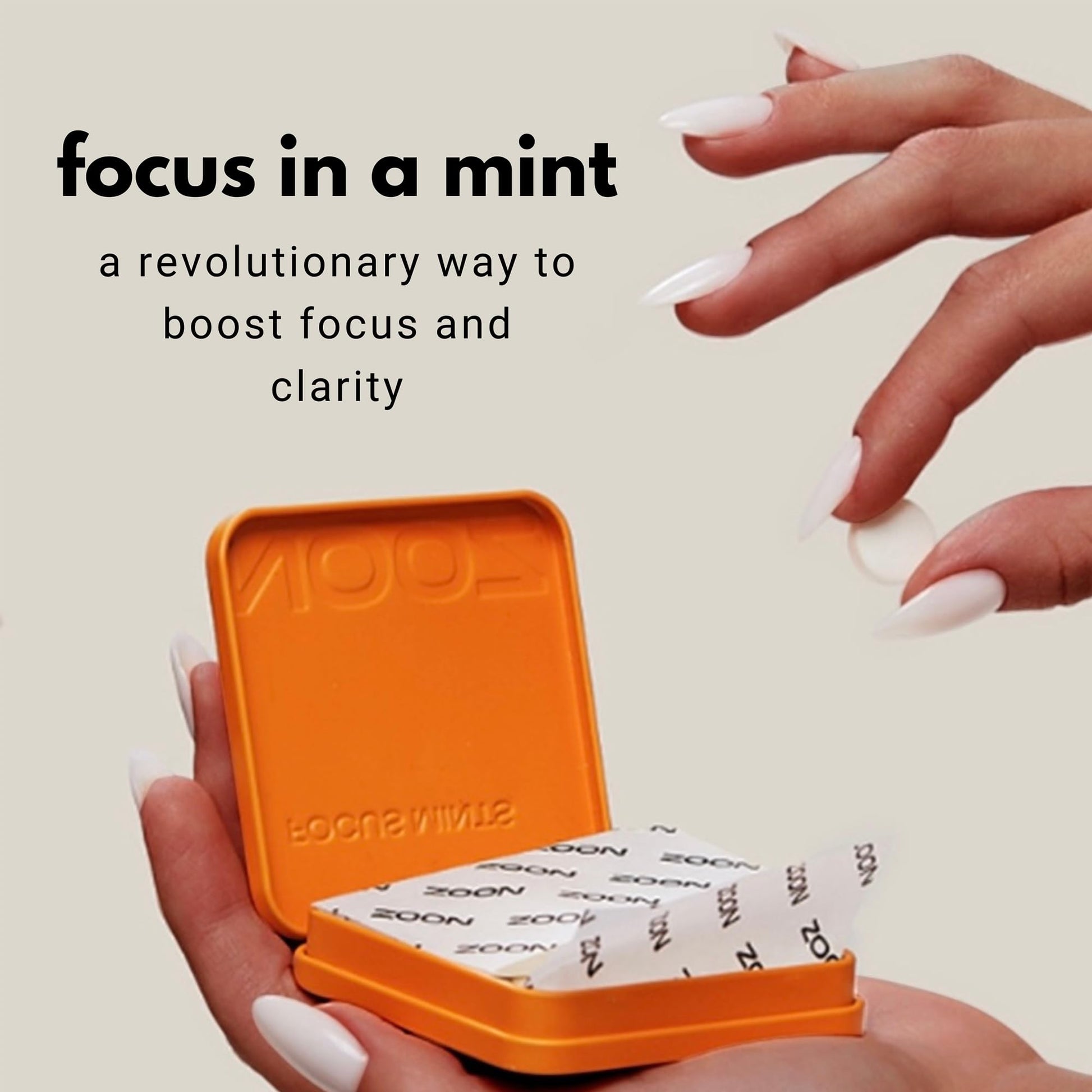 NOOZ Focus Mints Refill Bag - Caffeine-Free Brain Booster for Mental Clarity-Tangerine & Lemon Flavor | Sugar-Free, Travel-Friendly Supplement with Vitamin C, B6, B12 - Non-GMO, Clean Label, 150 Mints - dailyvitalstore
