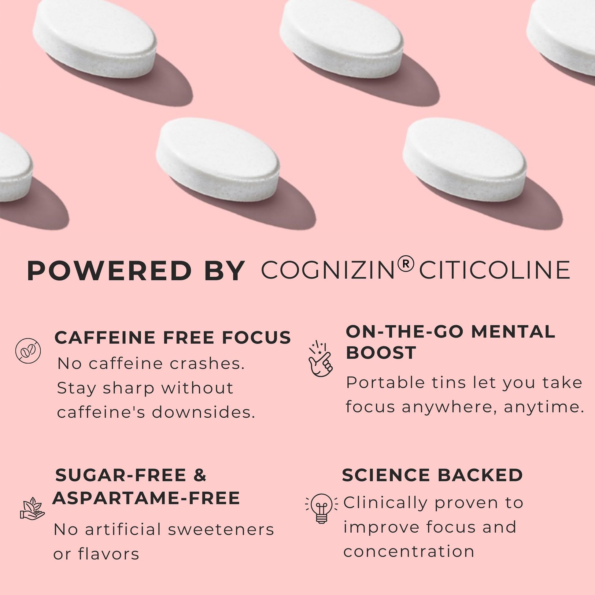 NOOZ Focus Mints Refill Bag - Caffeine-Free Brain Booster for Mental Clarity-Tangerine & Lemon Flavor | Sugar-Free, Travel-Friendly Supplement with Vitamin C, B6, B12 - Non-GMO, Clean Label, 150 Mints - dailyvitalstore
