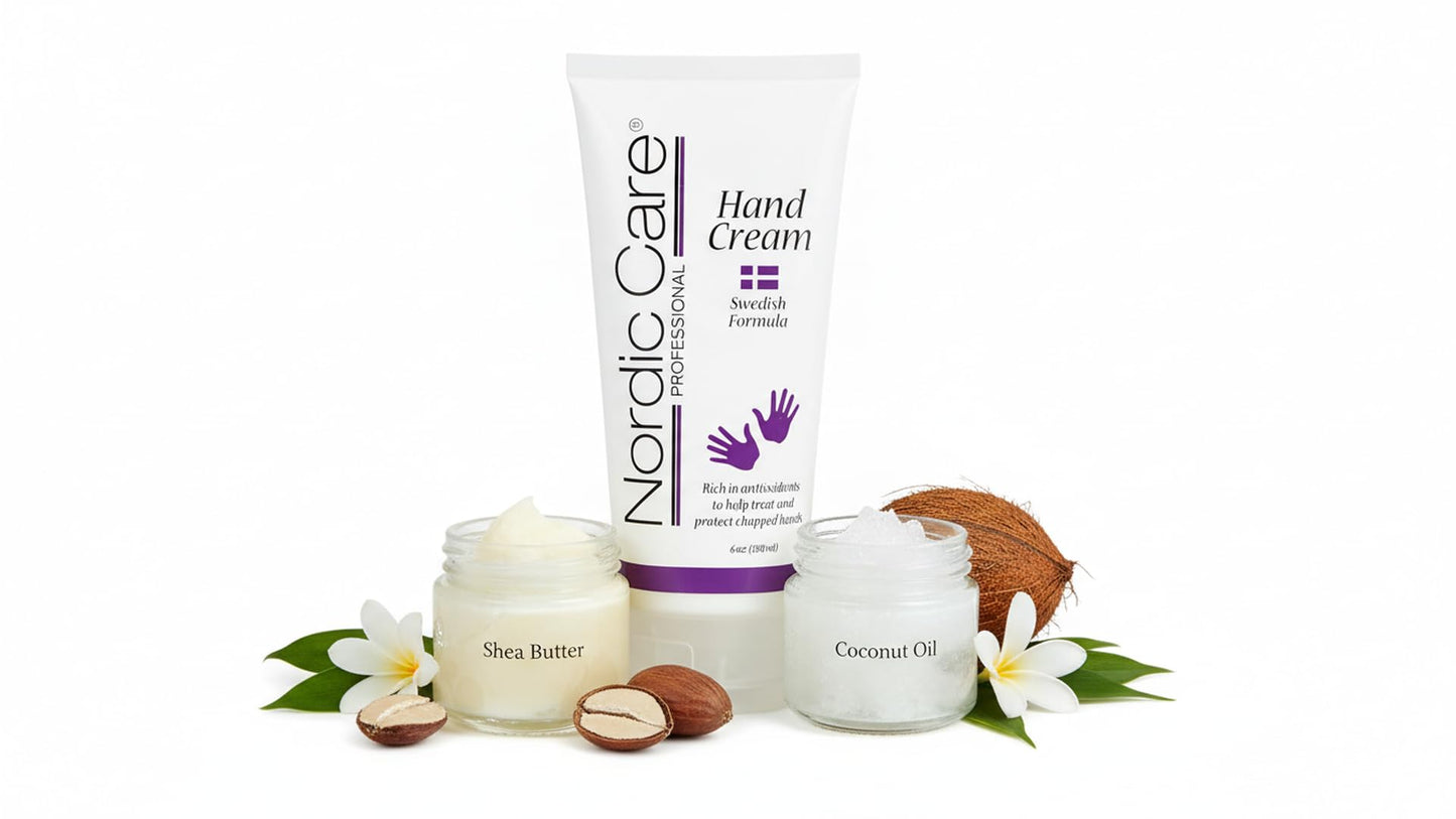 Nordic Care Hand Cream, 6 oz. | Shea Butter Hand Lotion for Dry Hands and Cracked Skin | Paraben & Lanolin-free | Essential Oils, Vitamin A & E, Squalane & Lavender - dailyvitalstore
